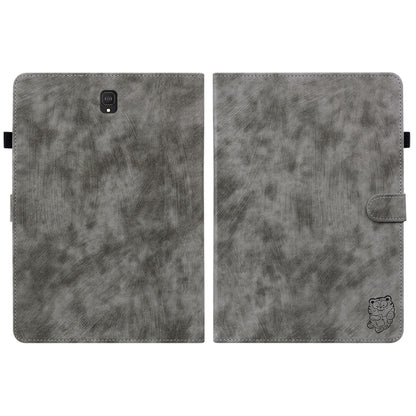 For Samsung Galaxy Tab S4 10.5 SM-T830 Tiger Pattern Flip Leather Tablet Case(Grey) by bashfashion