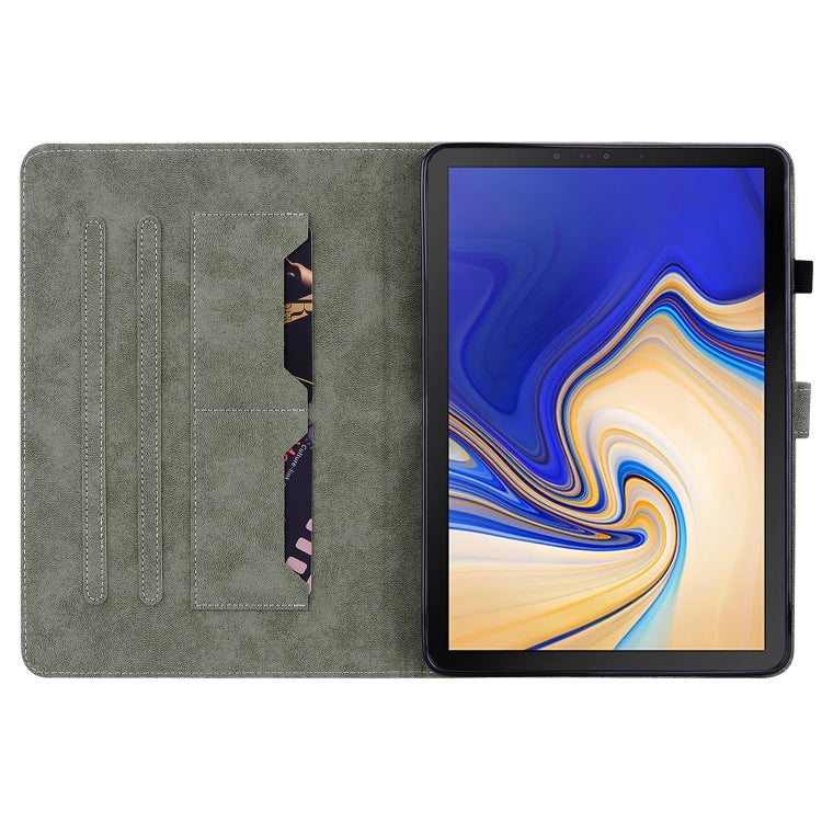 For Samsung Galaxy Tab S4 10.5 SM-T830 Tiger Pattern Flip Leather Tablet Case(Grey) by bashfashion