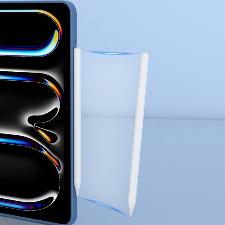 For iPad Pro 13 2025 / 2024 Mutural Silicone Microfiber Tablet Case(Midnight Blue) by Mutural