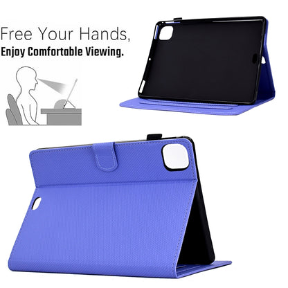 For iPad Pro 11 2022 / 2022 Solid Color Fiber Texture Smart Tablet Leather Case(Purple) by bashfashion