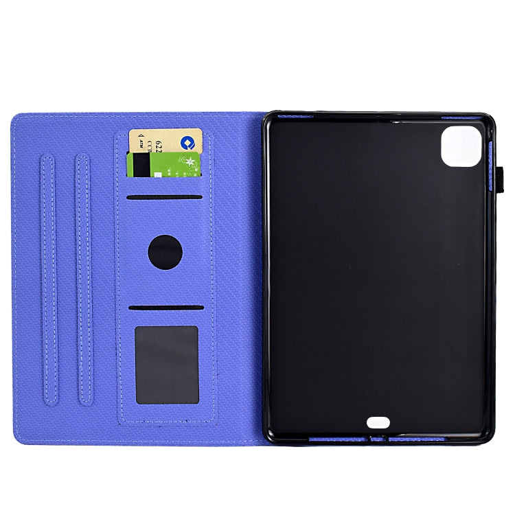 For iPad Pro 11 2022 / 2022 Solid Color Fiber Texture Smart Tablet Leather Case(Purple) by bashfashion