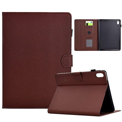For iPad 2025 / 2022 Solid Color Fiber Texture Smart Tablet Leather Case(Brown) by bashfashion