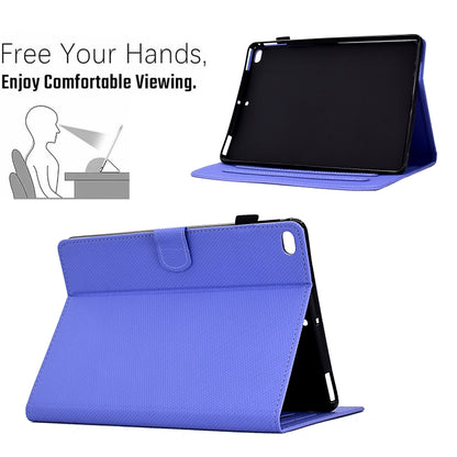 For iPad mini 5 / 4 / 3 / 2 / 1 Solid Color Fiber Texture Smart Tablet Leather Case(Purple) by bashfashion
