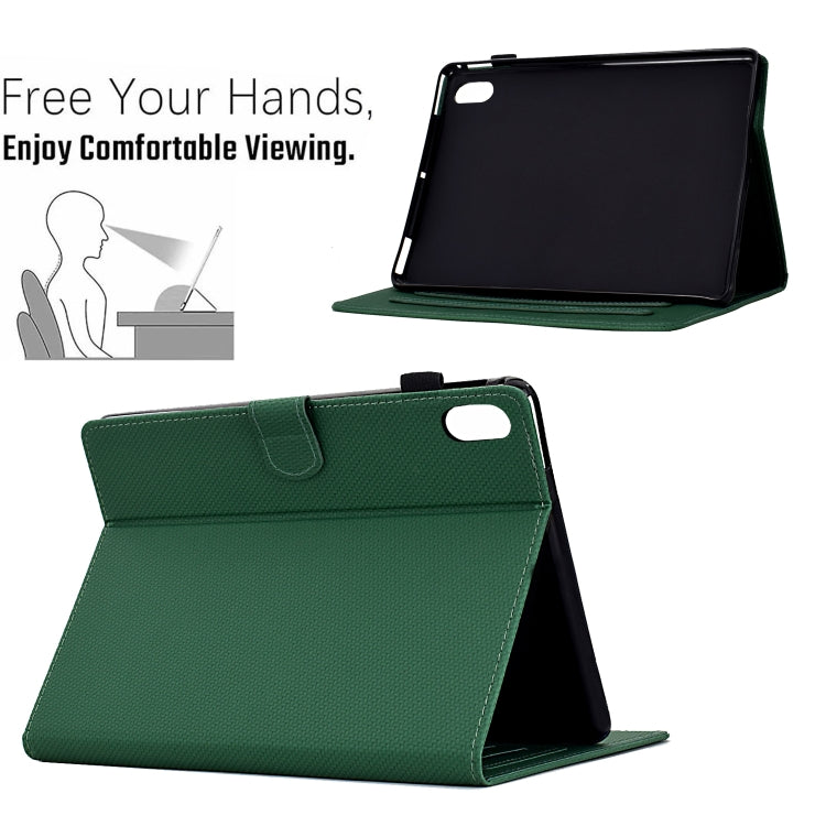 For iPad mini 2024 / mini 6 Solid Color Fiber Texture Smart Tablet Leather Case(Green) by bashfashion