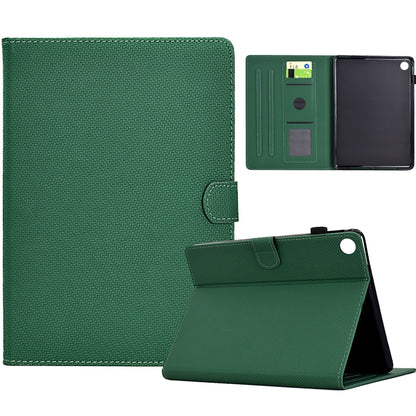 For Samsung Galaxy Tab A8 10.5 2021 Solid Color Fiber Texture Smart Tablet Leather Case(Green) by bashfashion