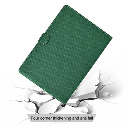 For Samsung Galaxy Tab A8 10.5 2021 Solid Color Fiber Texture Smart Tablet Leather Case(Green) by bashfashion
