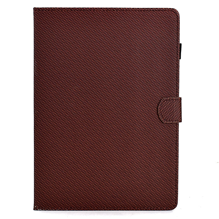 For Samsung Galaxy Tab A11 / A9 Solid Color Fiber Texture Smart Tablet Leather Case(Brown) by bashfashion