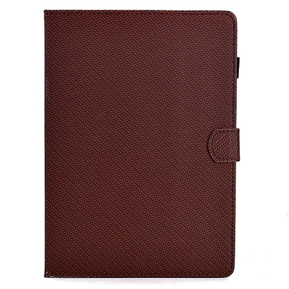 For Samsung Galaxy Tab A11 / A9 Solid Color Fiber Texture Smart Tablet Leather Case(Brown) by bashfashion