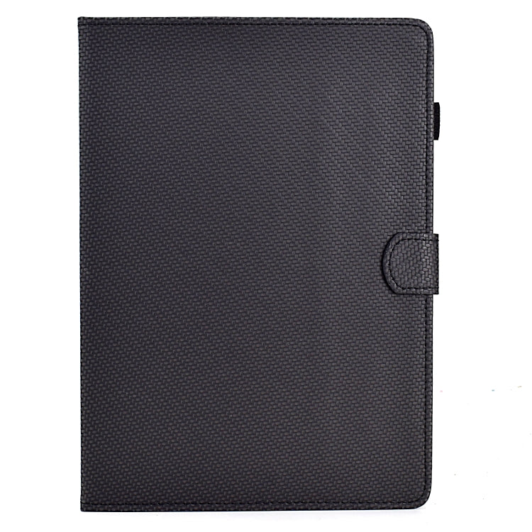 For Samsung Galaxy Tab A11 / A9 Solid Color Fiber Texture Smart Tablet Leather Case(Black) by bashfashion