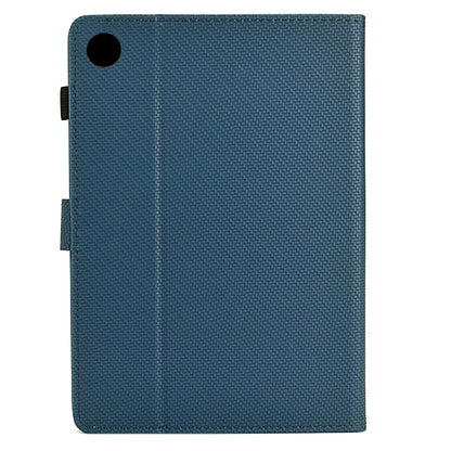 For Samsung Galaxy Tab A11 / A9 Solid Color Fiber Texture Smart Tablet Leather Case(Royal Blue) by bashfashion