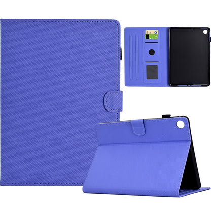 For Samsung Galaxy Tab A11+ / A9+ Solid Color Fiber Texture Smart Tablet Leather Case(Purple) by bashfashion