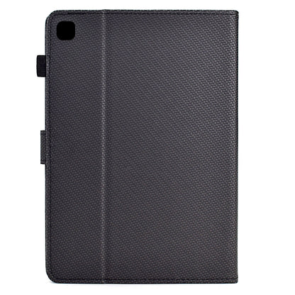 For Samsung Galaxy Tab A7 Lite Solid Color Fiber Texture Smart Tablet Leather Case(Black) by bashfashion