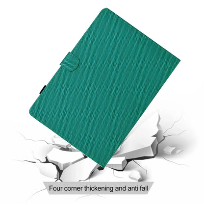 For Samsung Galaxy Tab A7 Lite Solid Color Fiber Texture Smart Tablet Leather Case(Lake Green) by bashfashion