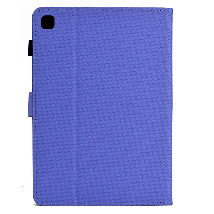 For Samsung Galaxy Tab A7 Lite Solid Color Fiber Texture Smart Tablet Leather Case(Purple) by bashfashion