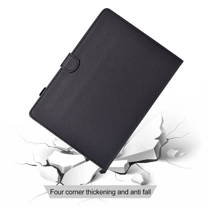 For Samsung Galaxy Tab A7 10.4 2020 Solid Color Fiber Texture Smart Tablet Leather Case(Black) by bashfashion