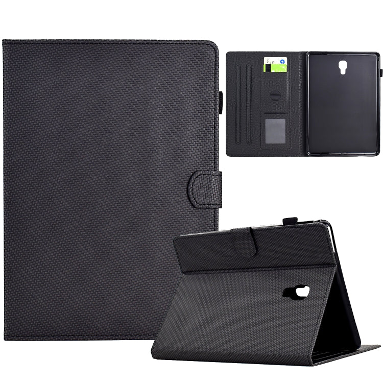 For Samsung Galaxy Tab A 10.5 Solid Color Fiber Texture Smart Tablet Leather Case(Black) by bashfashion