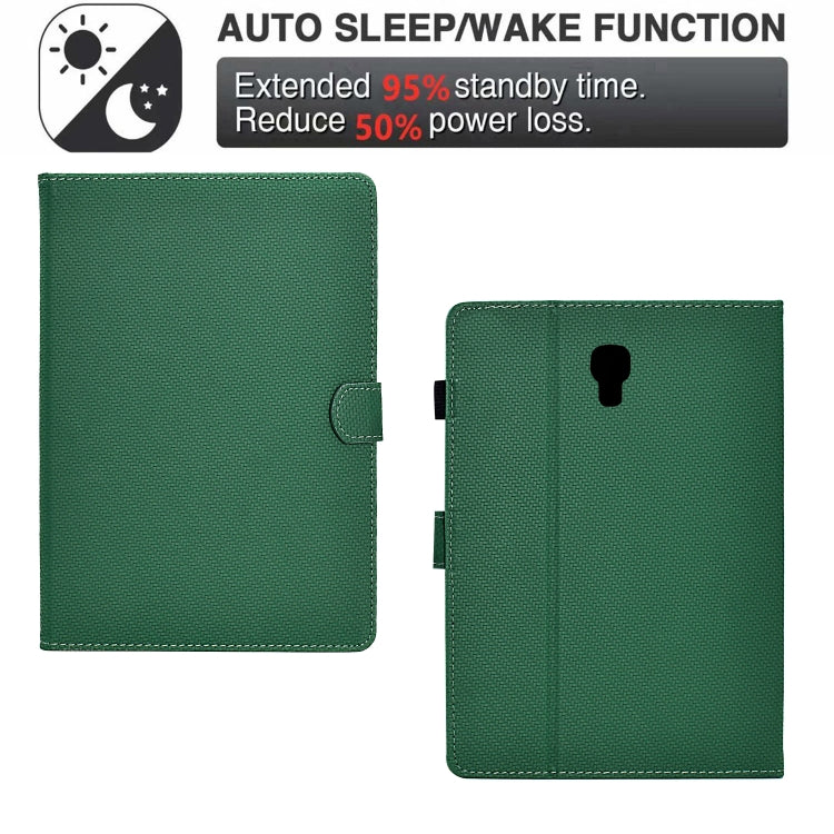 For Samsung Galaxy Tab A 10.5 Solid Color Fiber Texture Smart Tablet Leather Case(Green) by bashfashion