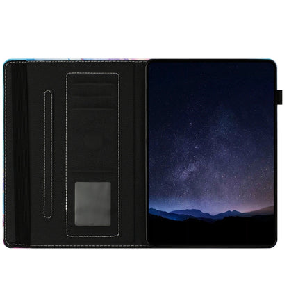 For Samsung Galaxy Tab S6 Lite P610 Marble Litchi Leather Smart Tablet Case(Purple Blue) by bashfashion