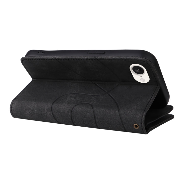 For iPhone 16e Dual-color 9 Card Slots Zipper Wallet Leather Phone Case(Black) by bashfashion