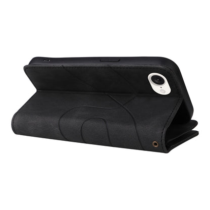 For iPhone 16e Dual-color 9 Card Slots Zipper Wallet Leather Phone Case(Black) by bashfashion