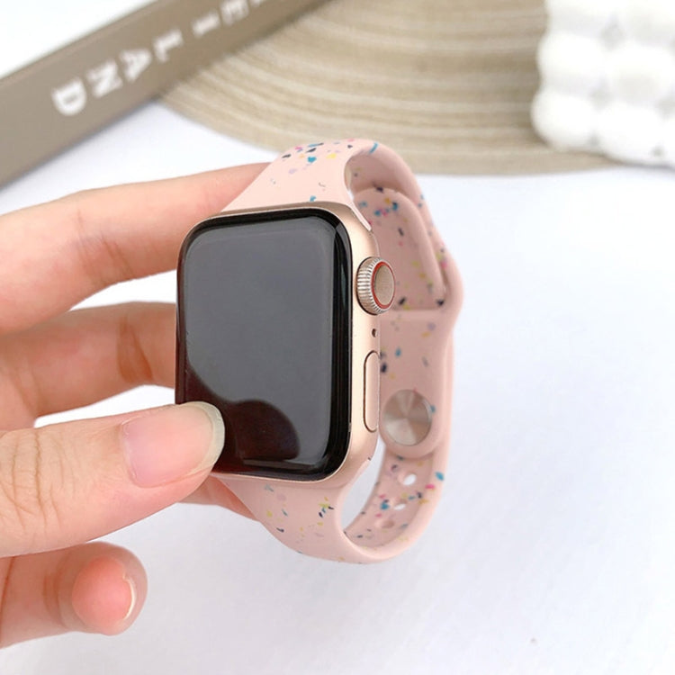 For Apple Watch Ultra 49mm Slim Style Colorful Dots Silicone Watch Band(White) by bashfashion