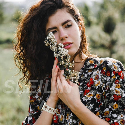 For Apple Watch Ultra 2 49mm Two-color Rose Engraved Silicone Watch Band(Starlight Caramel) by bashfashion