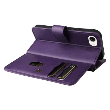 For iPhone 16e Multi-Function Wallet 10 Card Slots Leather Phone Case(Violet) by bashfashion