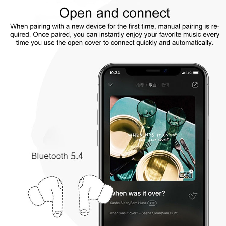 A9 Pro Smart Colorful Touch Screen ANC + ENC Noise Reduction Wireless Bluetooth Earphone(White) by bashfashion