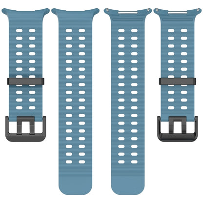 For Samsung Galaxy Watch Ultra 47mm / Ultra 2025 Ocean Dual Silver Buckle Silicone Watch Band(Cloudy Gray) by bashfashion