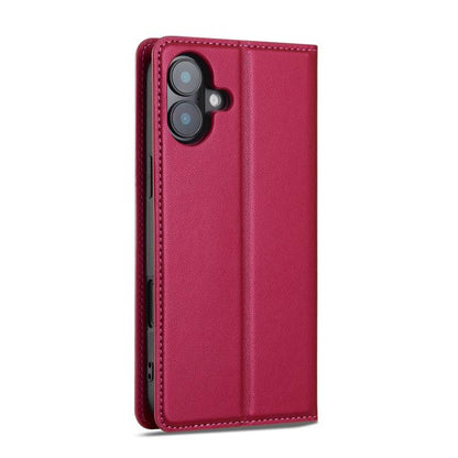For iPhone 17 LC.IMEEKE L1 Series Frosted Fine Texture PU Phone Case(Red) by LC.IMEEKE