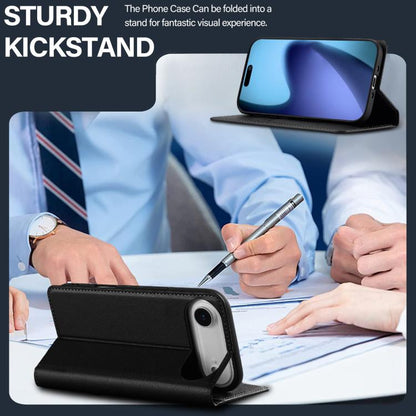 For iPhone Air LC.IMEEKE L1 Series Frosted Fine Texture PU Phone Case(Black) by LC.IMEEKE