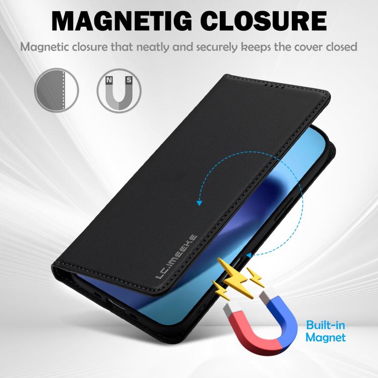 For iPhone Air LC.IMEEKE L1 Series Frosted Fine Texture PU Phone Case(Black) by LC.IMEEKE