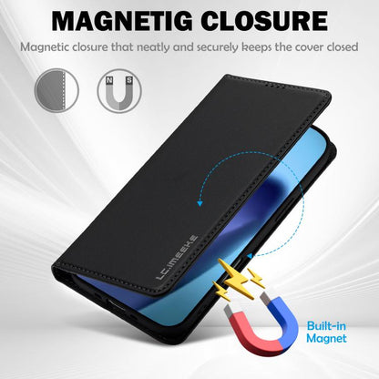 For iPhone Air LC.IMEEKE L1 Series Frosted Fine Texture PU Phone Case(Black) by LC.IMEEKE