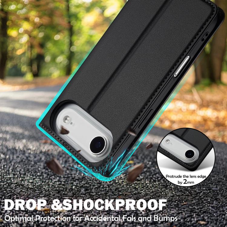 For iPhone Air LC.IMEEKE L1 Series Frosted Fine Texture PU Phone Case(Black) by LC.IMEEKE