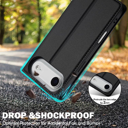 For iPhone Air LC.IMEEKE L1 Series Frosted Fine Texture PU Phone Case(Black) by LC.IMEEKE