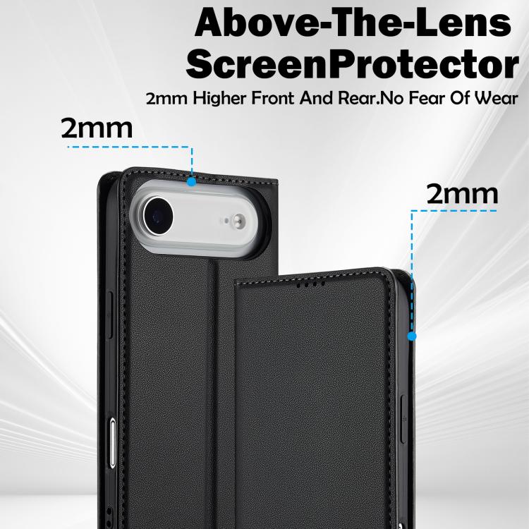 For iPhone Air LC.IMEEKE L1 Series Frosted Fine Texture PU Phone Case(Black) by LC.IMEEKE