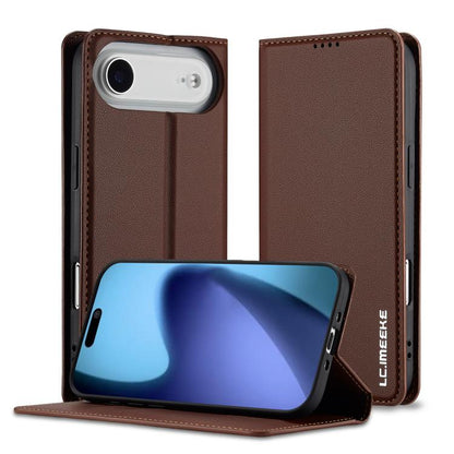 For iPhone Air LC.IMEEKE L1 Series Frosted Fine Texture PU Phone Case(Brown) by LC.IMEEKE