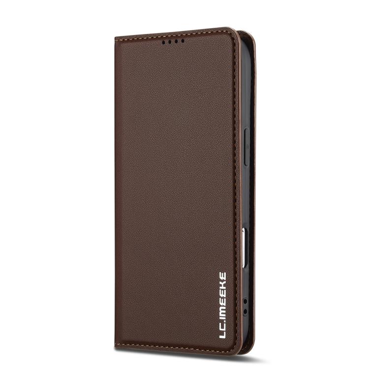 For iPhone Air LC.IMEEKE L1 Series Frosted Fine Texture PU Phone Case(Brown) by LC.IMEEKE