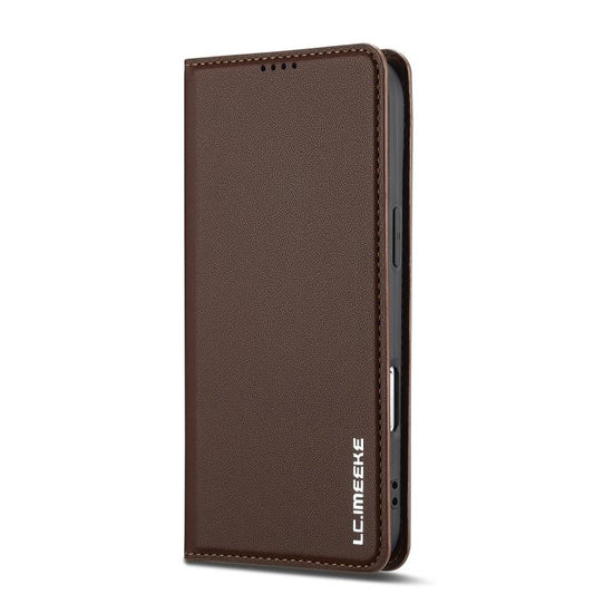 For iPhone Air LC.IMEEKE L1 Series Frosted Fine Texture PU Phone Case(Brown) by LC.IMEEKE