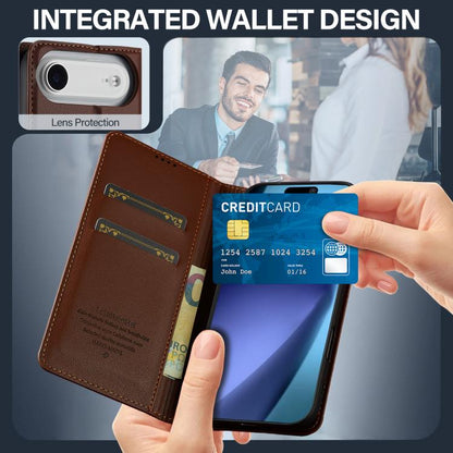 For iPhone Air LC.IMEEKE L1 Series Frosted Fine Texture PU Phone Case(Brown) by LC.IMEEKE