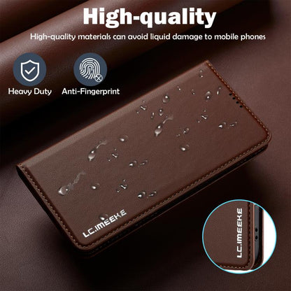 For iPhone Air LC.IMEEKE L1 Series Frosted Fine Texture PU Phone Case(Brown) by LC.IMEEKE