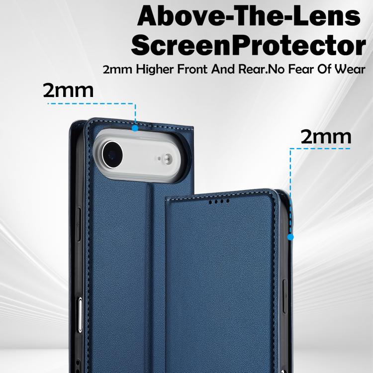 For iPhone Air LC.IMEEKE L1 Series Frosted Fine Texture PU Phone Case(Blue) by LC.IMEEKE