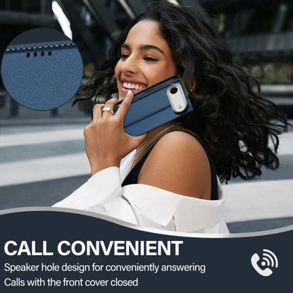 For iPhone Air LC.IMEEKE L1 Series Frosted Fine Texture PU Phone Case(Blue) by LC.IMEEKE