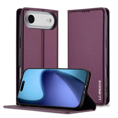 For iPhone Air LC.IMEEKE L1 Series Frosted Fine Texture PU Phone Case(Purple) by LC.IMEEKE