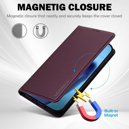 For iPhone Air LC.IMEEKE L1 Series Frosted Fine Texture PU Phone Case(Purple) by LC.IMEEKE