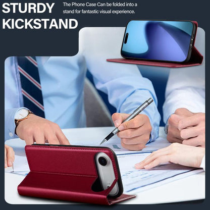 For iPhone Air LC.IMEEKE L1 Series Frosted Fine Texture PU Phone Case(Red) by LC.IMEEKE