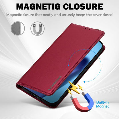 For iPhone Air LC.IMEEKE L1 Series Frosted Fine Texture PU Phone Case(Red) by LC.IMEEKE