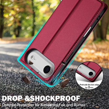 For iPhone Air LC.IMEEKE L1 Series Frosted Fine Texture PU Phone Case(Red) by LC.IMEEKE