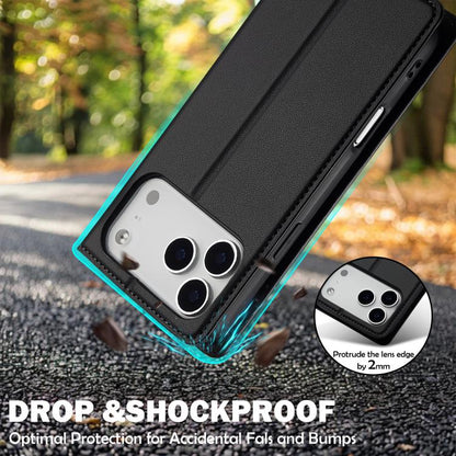 For iPhone 17 Pro LC.IMEEKE L1 Series Frosted Fine Texture PU Phone Case(Black) by LC.IMEEKE