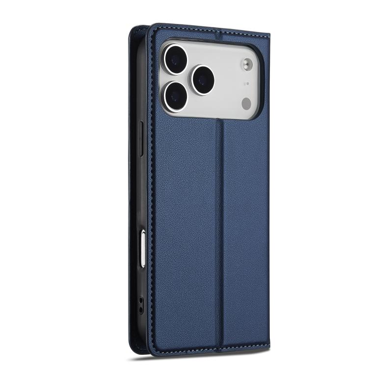 For iPhone 17 Pro LC.IMEEKE L1 Series Frosted Fine Texture PU Phone Case(Blue) by LC.IMEEKE